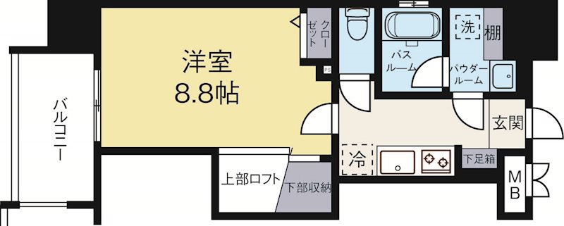 アクタス薬院アネックス 201号室 間取り