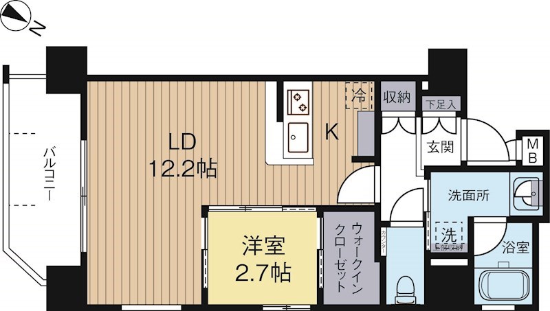 ネストピア薬院 603号室 間取り
