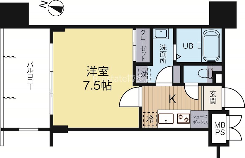 サヴォイテンジンクォーター 407号室 間取り