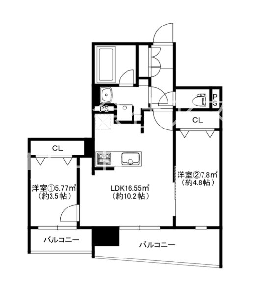 モダンパラッツォSouth薬院 601号室 間取り