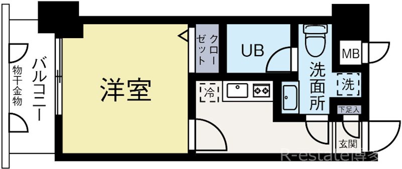 ラフィネス大濠パークサイド 803号室 間取り