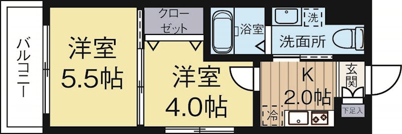 アイセレブ薬院 1106号室 間取り