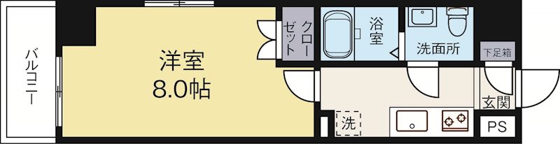 リファレンス博多 1001号室 間取り