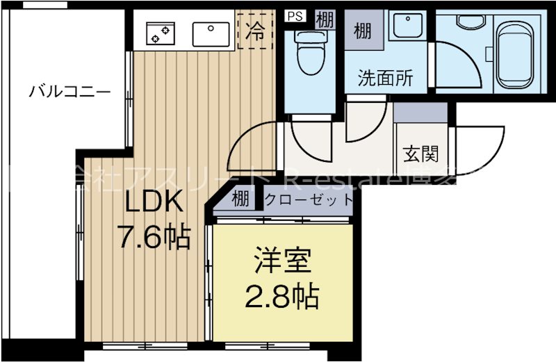 レジデンシャルヒルズリバープレイス 902号室 間取り