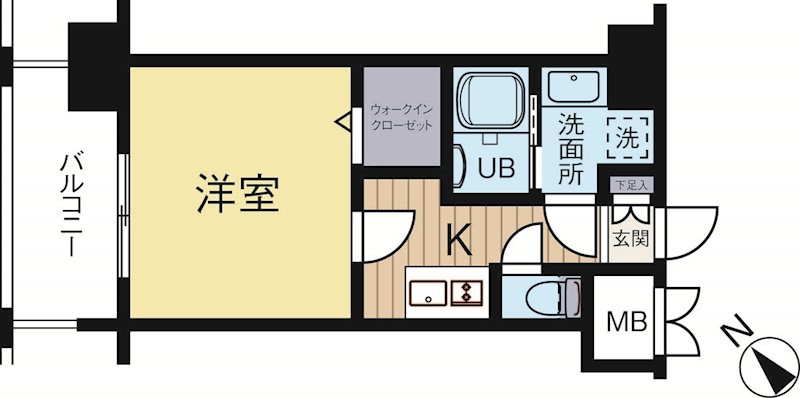 エンクレスト天神MODE 812号室 間取り