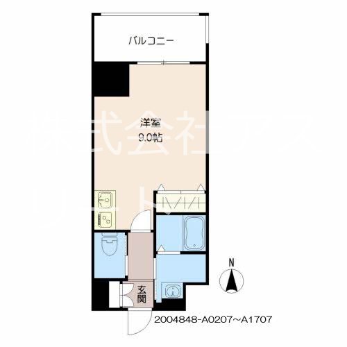 ジェイグランコート大濠公園 A0807号室 間取り