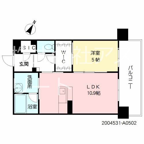 コムフォート薬院 502号室 間取り