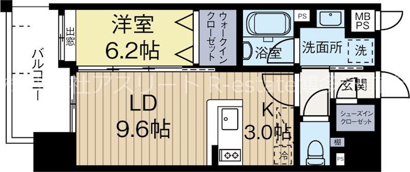 ヴィラージュ県庁前1 302号室 間取り