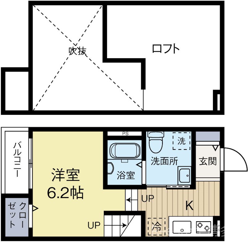 プリムローズ吉塚 203号室 間取り