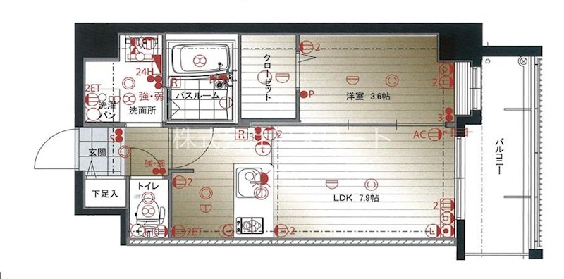 レジデンシャルヒルズアーバンプレイス 701号室 間取り