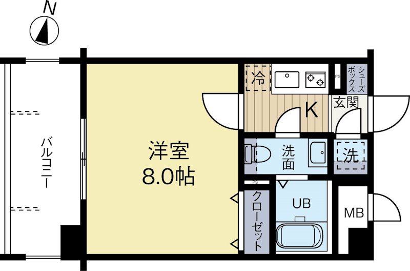 サヴォイグランデス 308号室 間取り