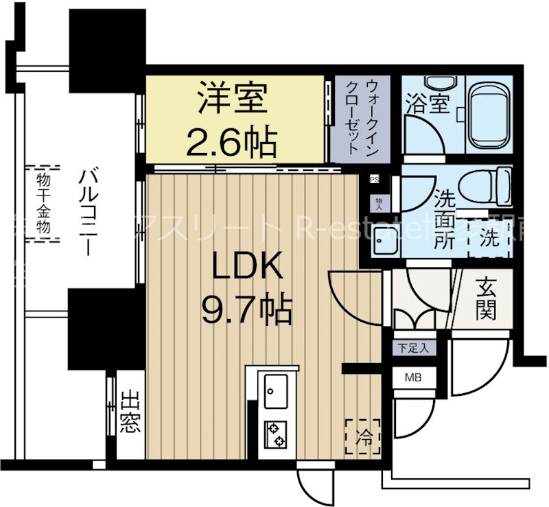 グランフォーレプライム大濠南 301号室 間取り