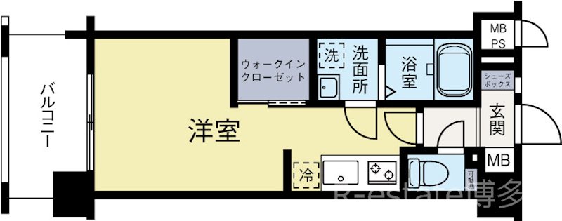 エンクレスト博多駅南3 1107号室 間取り