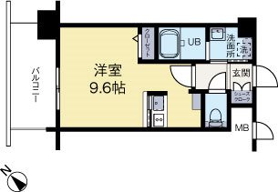 エンクレスト博多駅東2 809号室 間取り