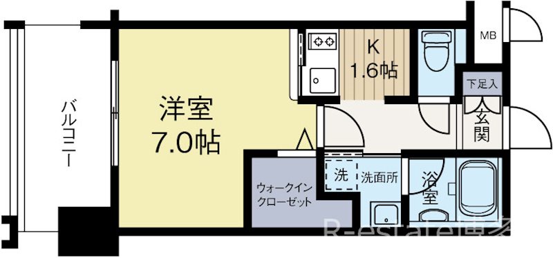 エンクレストGRAN博多駅前 706号室 間取り