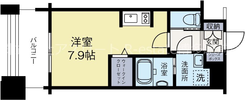 エンクレスト博多RIVERSIDE 702号室 間取り