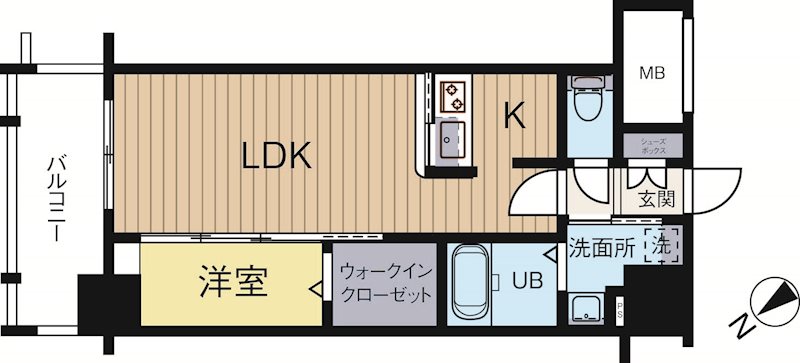 エンクレスト博多ハーモニー 402号室 間取り