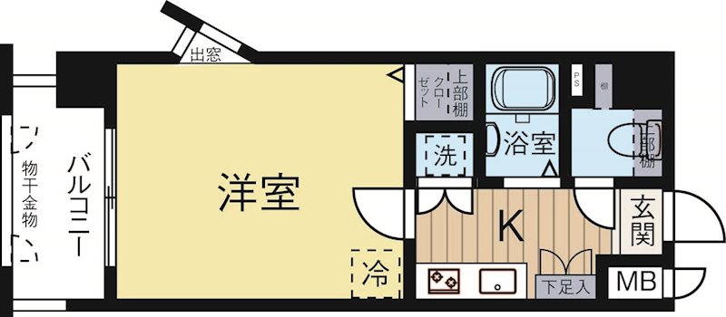 ピュアドームアリオス博多 201号室 間取り