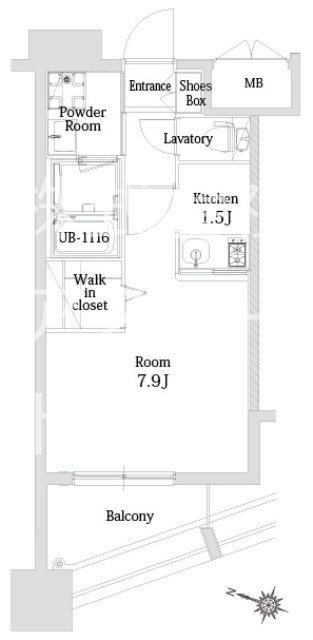 エンクレスト天神シティ 502号室 間取り