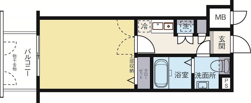 ダイナコートエスタディオ博多 1103号室 間取り