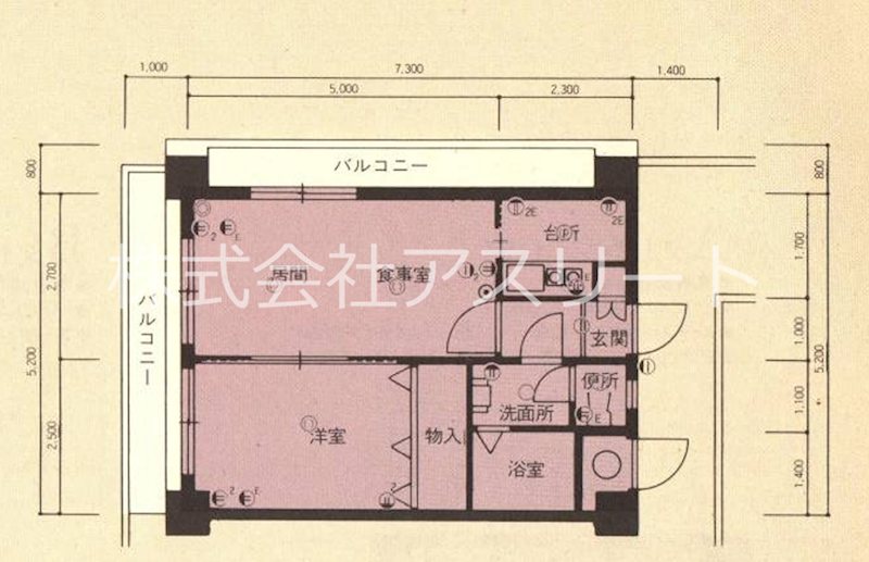 エステートモア白金2 308号室 間取り