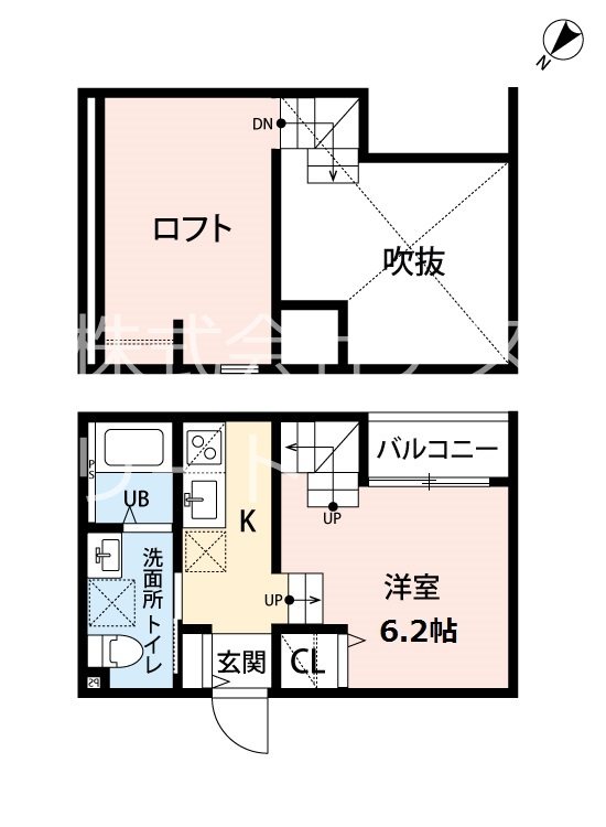 Coco Calm半道橋 203号室 間取り