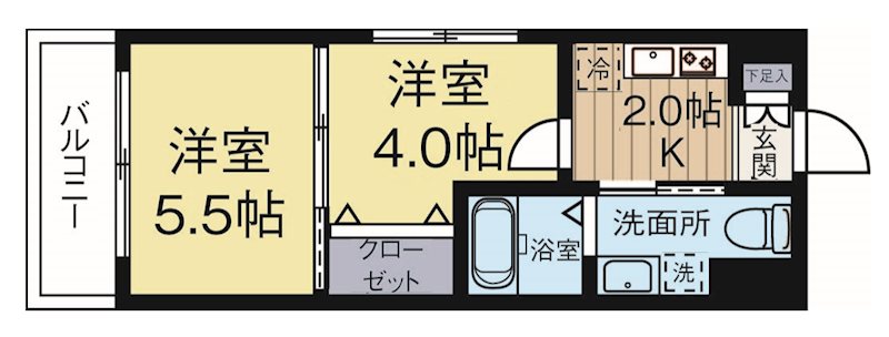 アイセレブ薬院 204号室 間取り