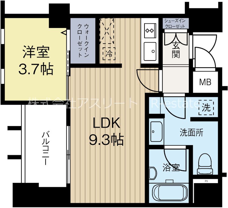 クレアファースト 901号室 間取り
