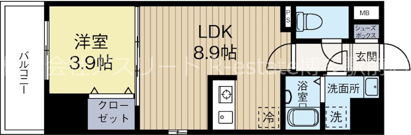 モダンパラッツォ博多Abroad 601号室 間取り