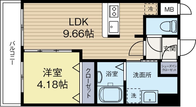 Calm Rivi&egrave;re箱崎 508号室 間取り