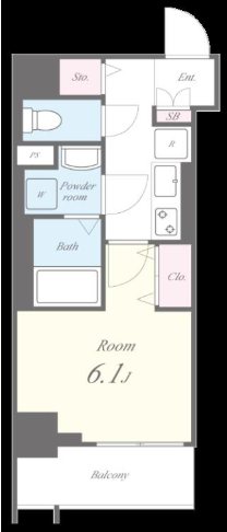 トーラス箱崎 504号室 間取り