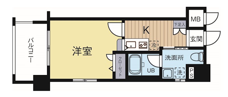 レジデンシャルヒルズ博多東 501号室 間取り