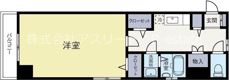 グランディ薬院Ⅰ 701号室 間取り