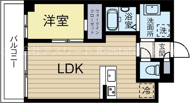 サリナス大名弐番館 402号室 間取り