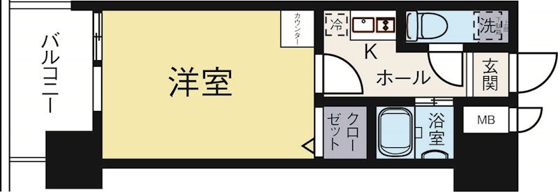エステートモア薬院駅前 1006号室 間取り