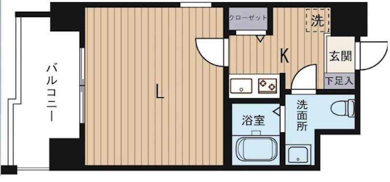 アクアシティオーシャンビュー 303号室 間取り