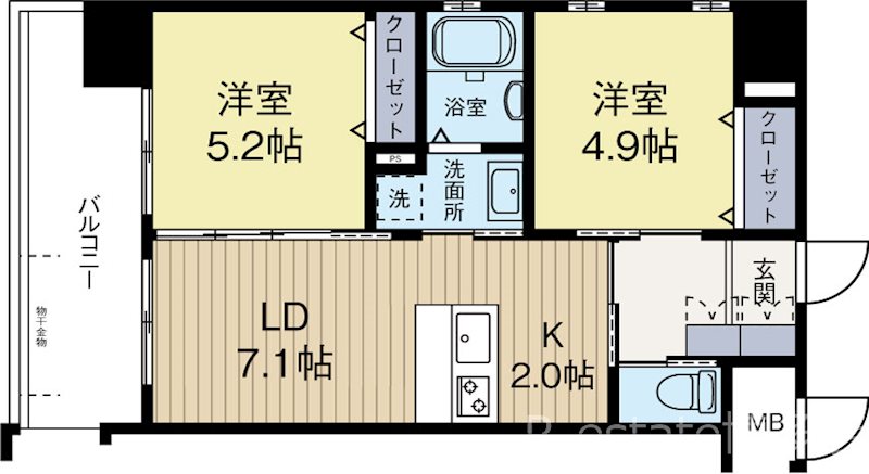 ラファセアリービオ博多 805号室 間取り