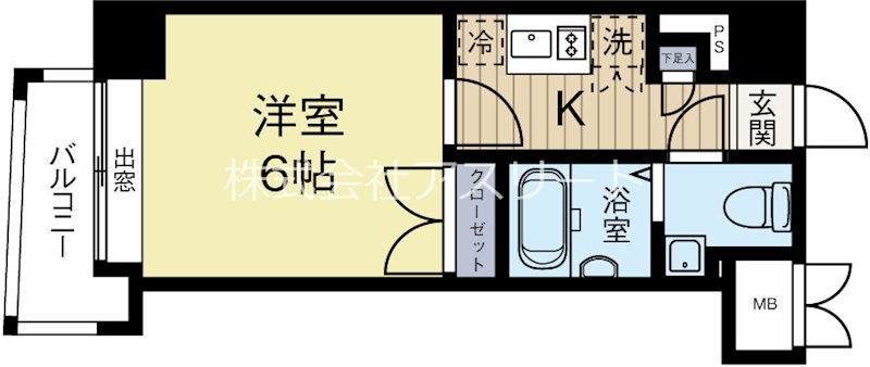 クレタ県庁前 903号室 間取り
