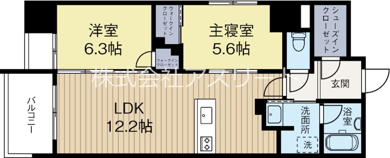 ワンパセオ 1001号室 間取り