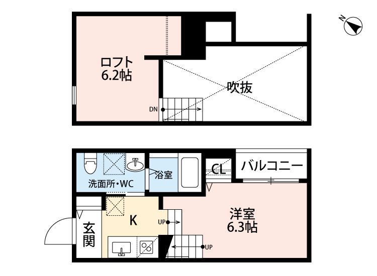 プランドール博多駅東 201号室 間取り