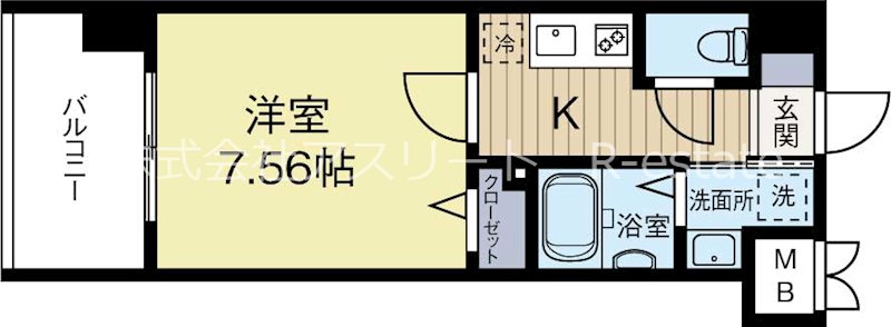 サヴォイラシャンス 1407号室 間取り