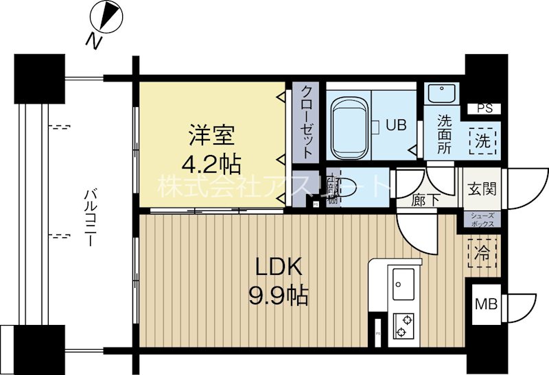 サヴォイグランデス 1203号室 間取り
