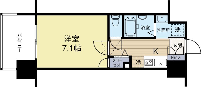 サヴォイザパームストリート 1202号室 間取り
