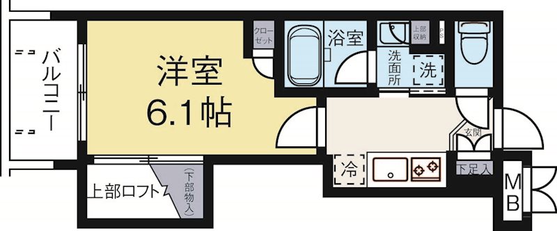 アクタス天神パークシティ 605号室 間取り