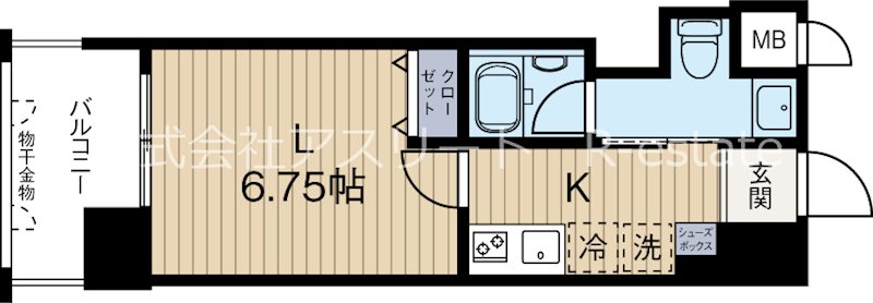 アソシアグロッツォ薬院サウスシーン 702号室 間取り