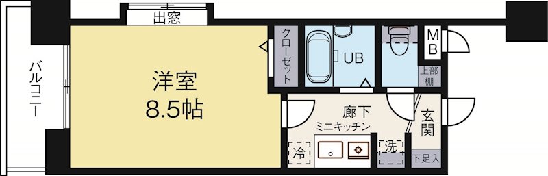 アクタス博多駅前2 201号室 間取り