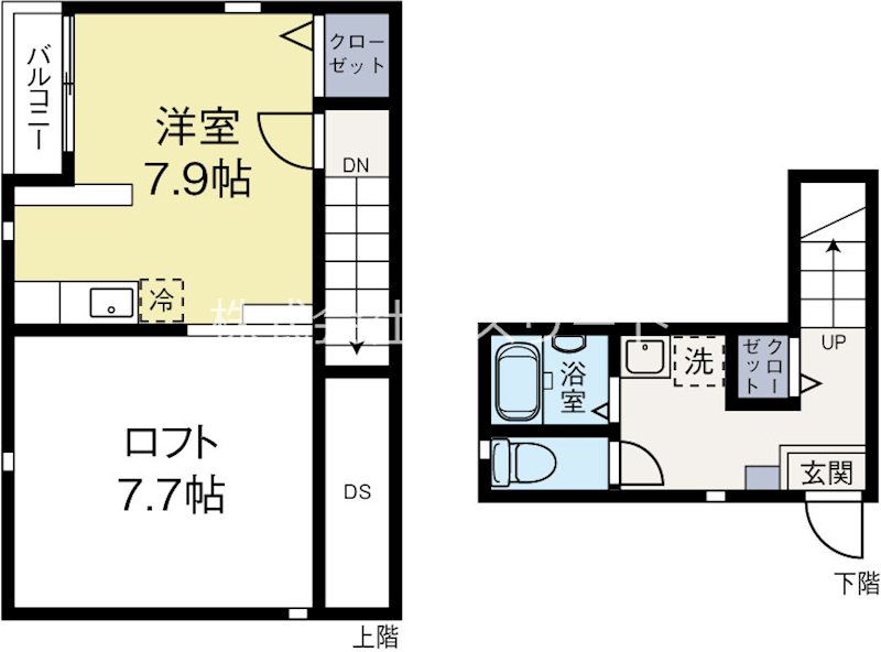 グレースハイツ博多駅南 201号室 間取り