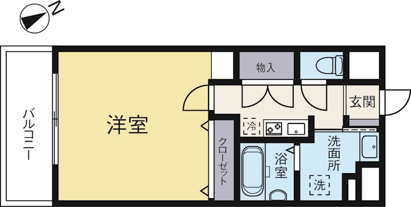 リンデン東薬院 707号室 間取り
