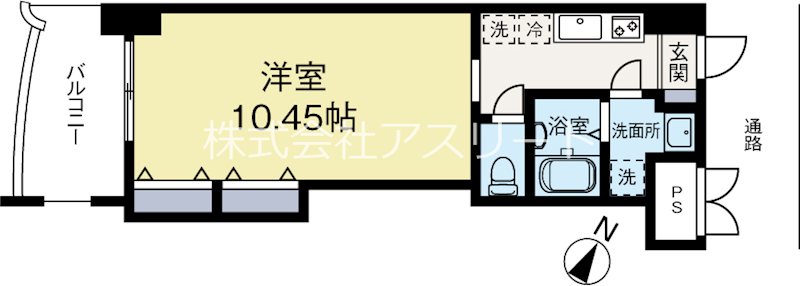 ロイヤルリバービュー143 1206号室 間取り