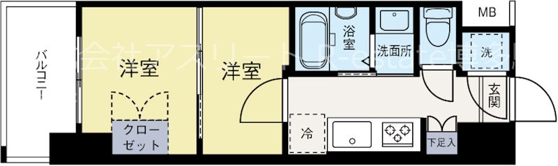 CLUBORIENTNo.103 1113号室 間取り